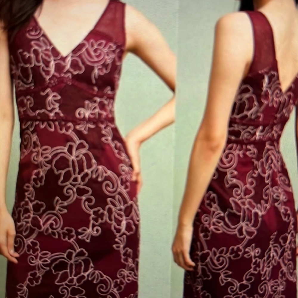 Anthropologie Ariana Lace Column Dress